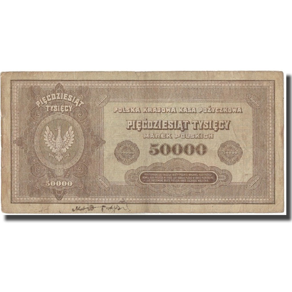 Banknot, Polska, 50,000 Marek, 1922, KM:33, VF(20-25)