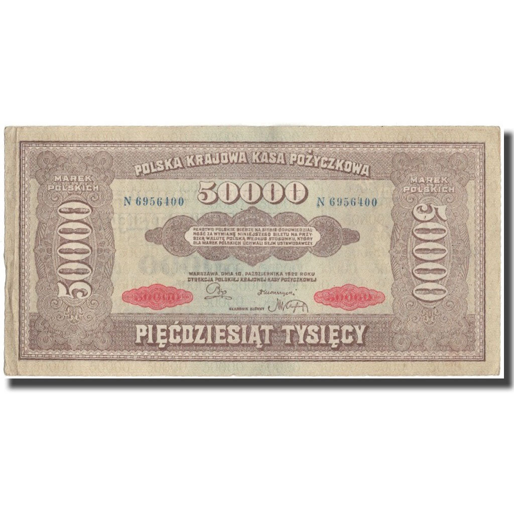 Banknote, Poland, 50,000 Marek, 1922, KM:33, VF(30-35)