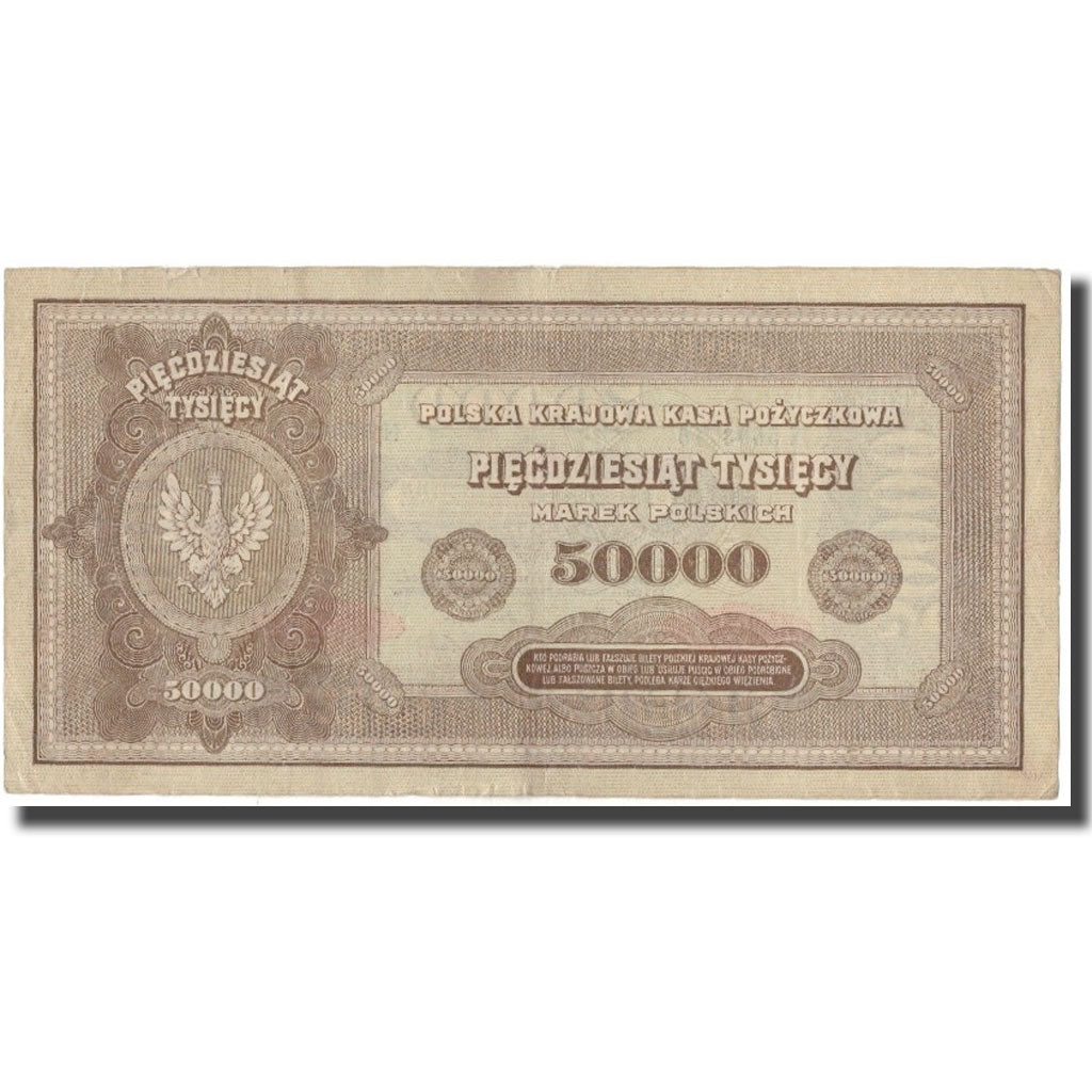 Banknote, Poland, 50,000 Marek, 1922, KM:33, VF(30-35)