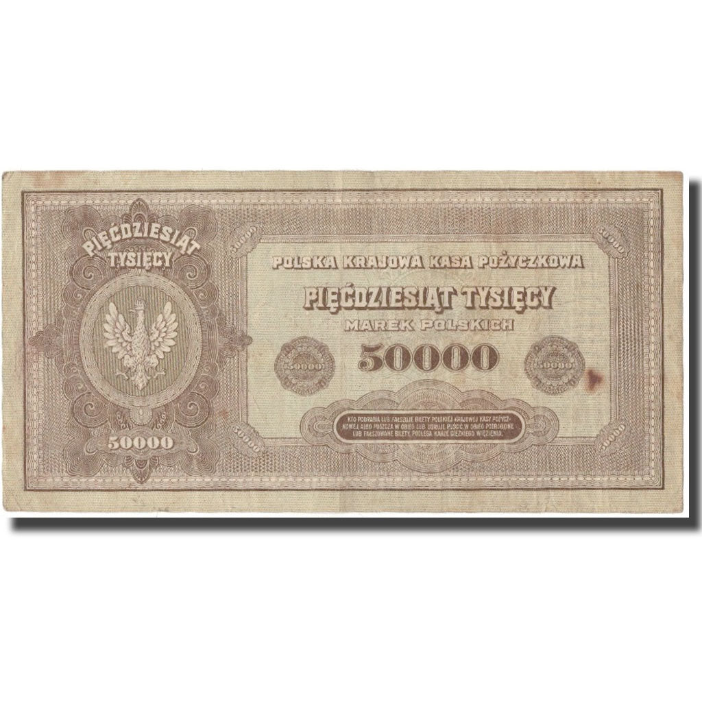 Banknote, Poland, 50,000 Marek, 1922, KM:33, VF(30-35)
