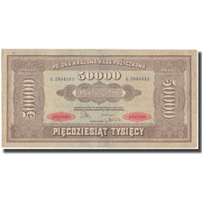 Nota, Polónia, 50,000 Marek, 1922, KM:33, VF(30-35)