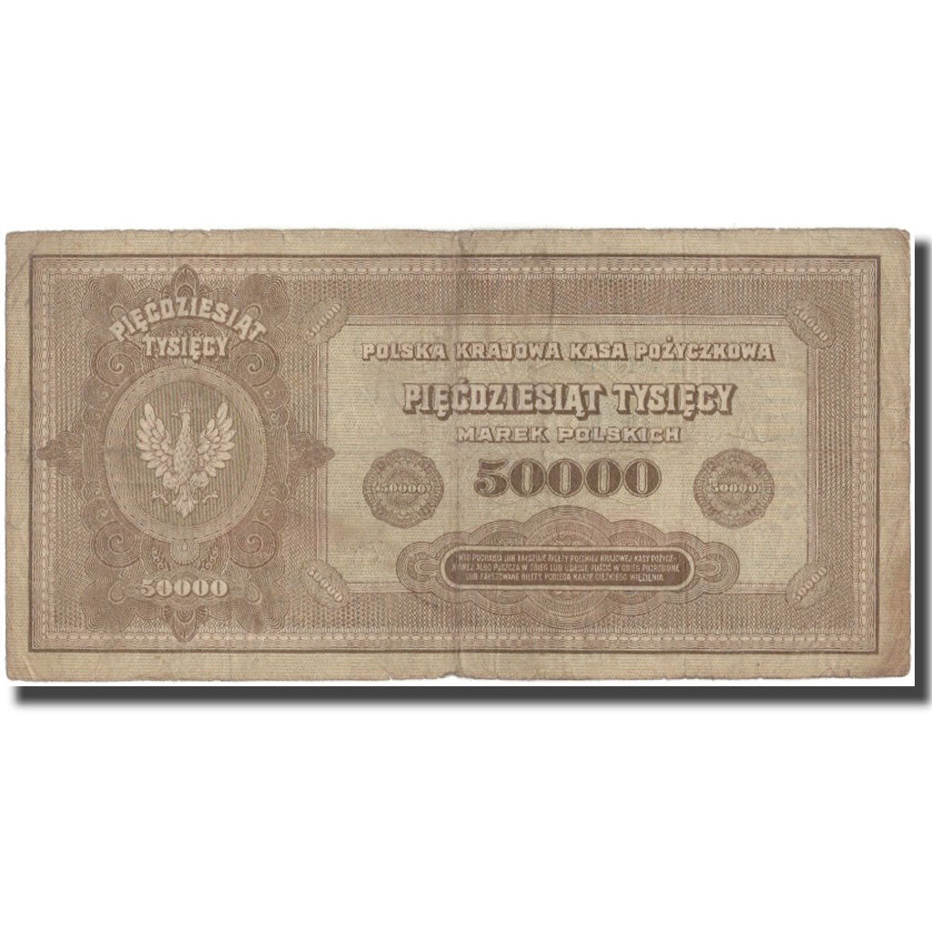 Banknote, Poland, 50,000 Marek, 1922, KM:33, VF(30-35)