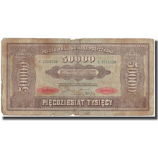 Billet, Pologne, 50,000 Marek, 1922, KM:33, B