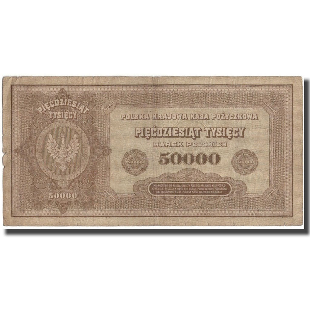 Banknote, Poland, 50,000 Marek, 1922, KM:33, F(12-15)