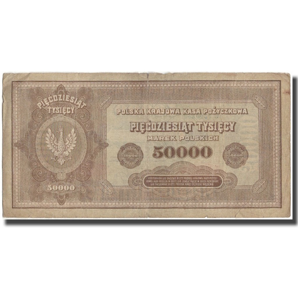 Banknote, Poland, 50,000 Marek, 1922, KM:33, F(12-15)