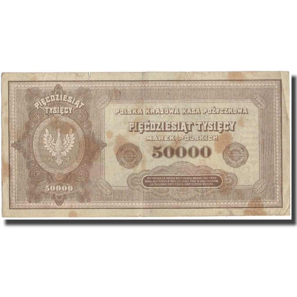 Banknote, Poland, 50,000 Marek, 1922, KM:33, F(12-15)
