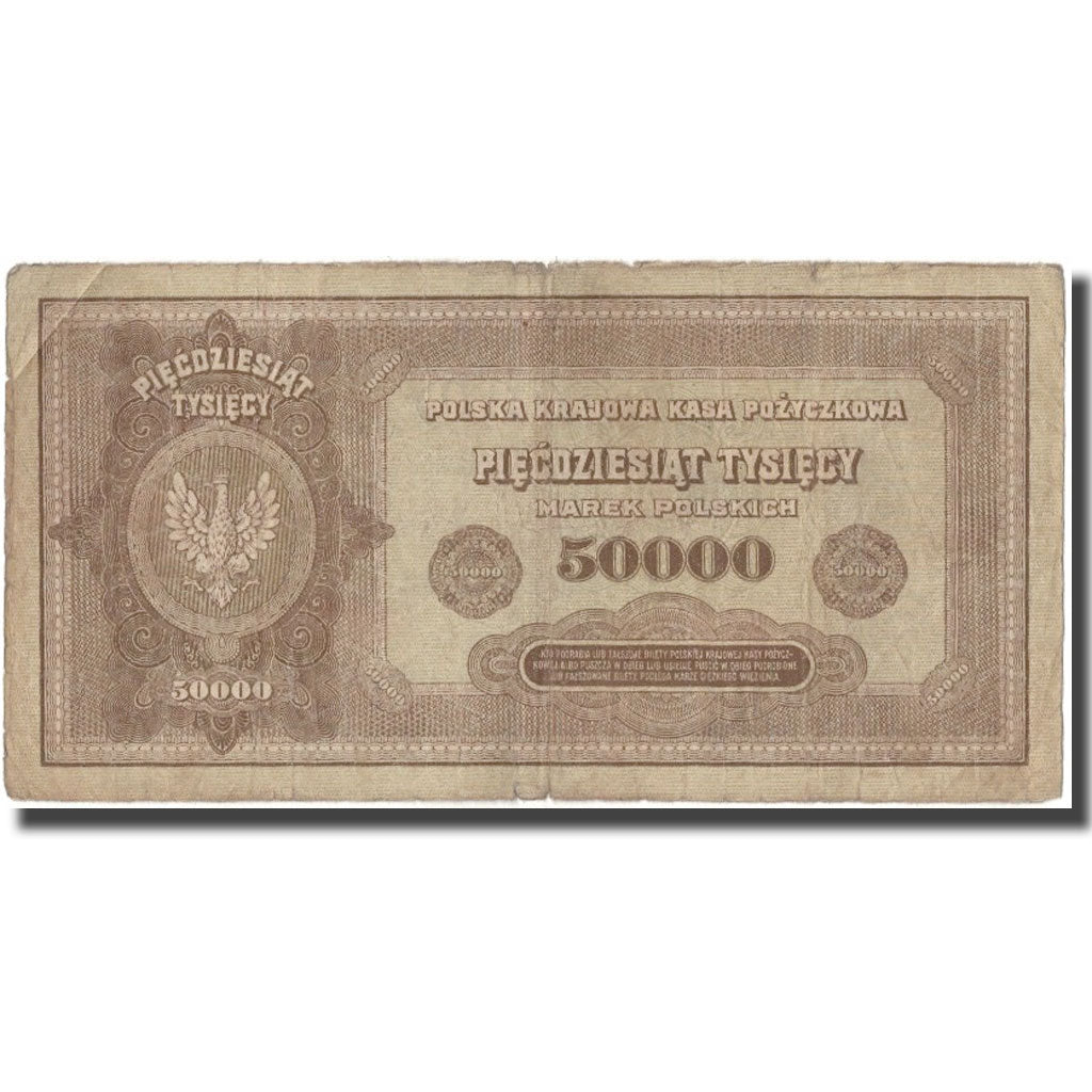 Banknote, Poland, 50,000 Marek, 1922, KM:33, F(12-15)