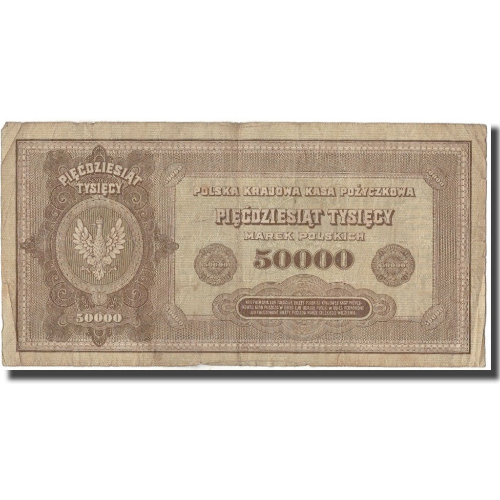 Banknote, Poland, 50,000 Marek, 1922, KM:33, F(12-15)