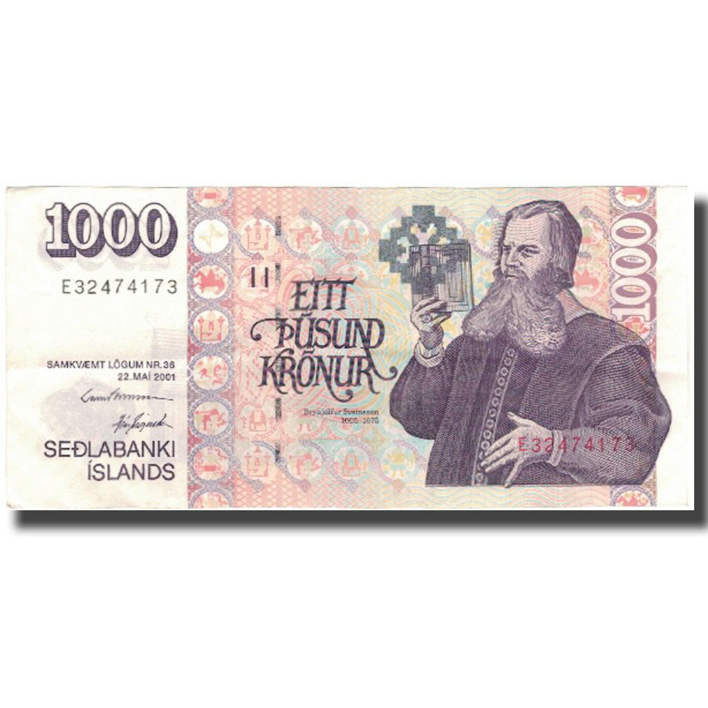 Banknote, Iceland, 1000 Kronur, 2001-05-22, KM:59, AU(50-53)