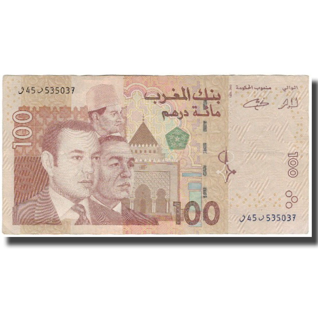 Biljet, Marokko, 100 Dirhams, 2002, KM:70, TB+