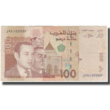 Biljet, Marokko, 100 Dirhams, 2002, KM:70, TB+