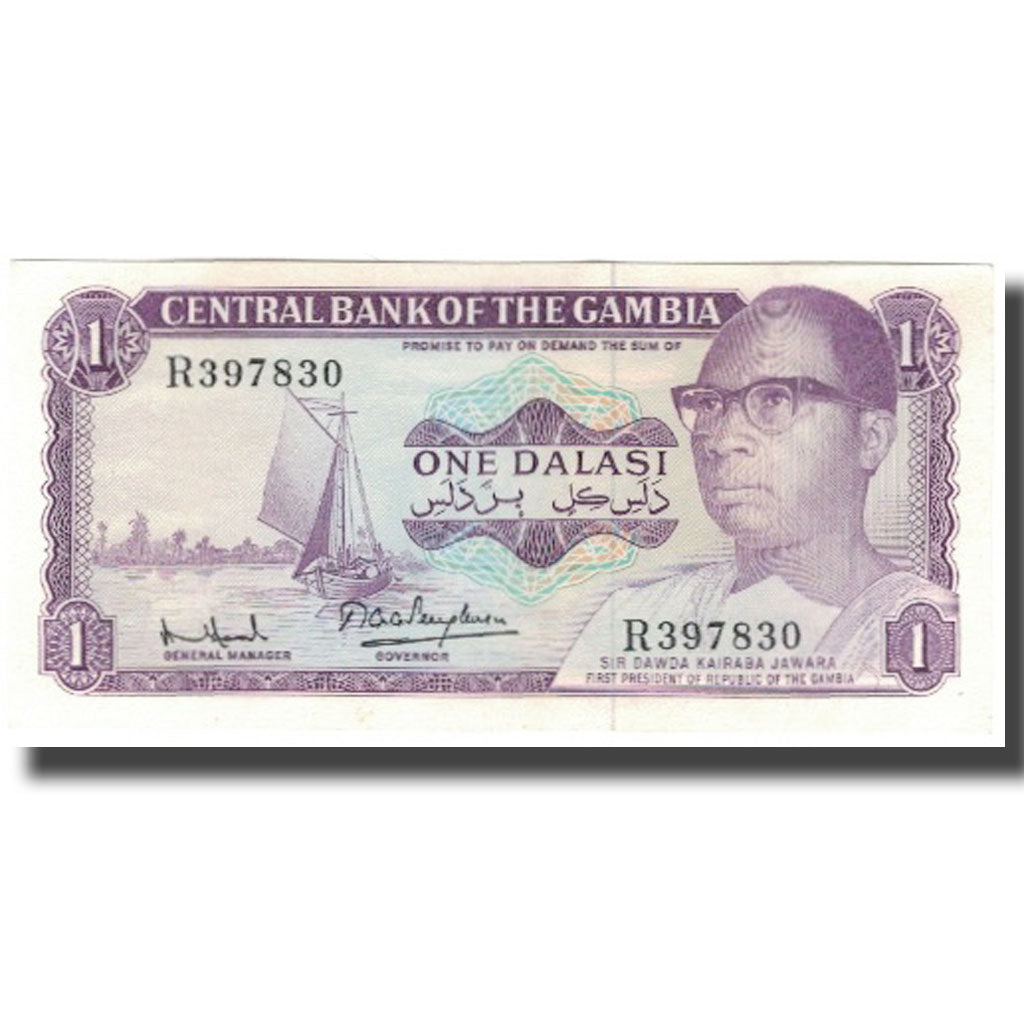 Banknote, The Gambia, 1 Dalasi, KM:4g, UNC(65-70)