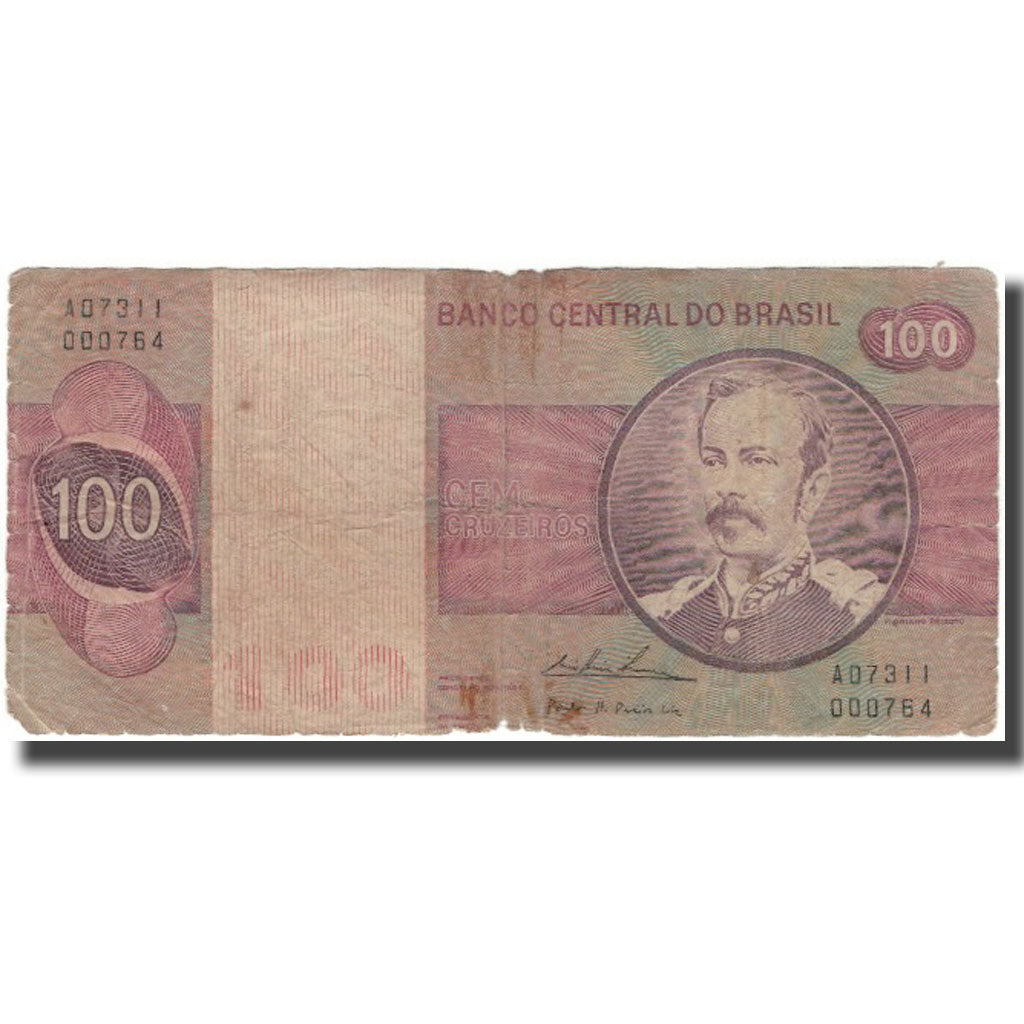Banknote, Brazil, 100 Cruzeiros, KM:195Aa, VG(8-10)