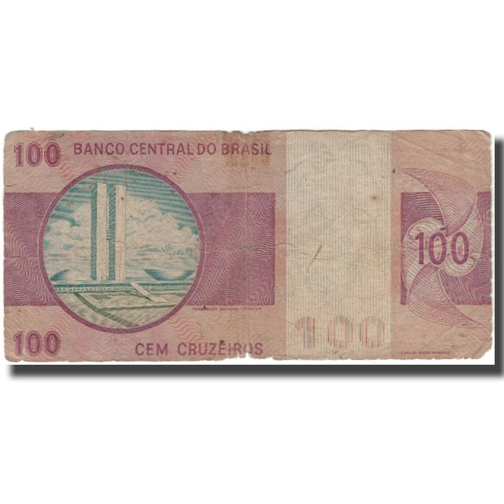 Banknote, Brazil, 100 Cruzeiros, KM:195Aa, VG(8-10)