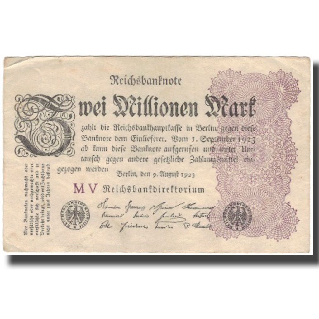 Banknote, Germany, 2 Millionen Mark, 1923, KM:104a, VF(30-35)