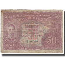 Banknote, MALAYA, 50 Cents, 1941-07-01, KM:10b, VG(8-10)