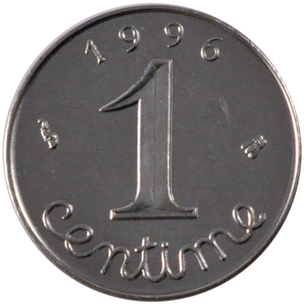 FRANCE, Épi, Centime, 1996, Paris, KM #928, MS(65-70), Stainless Steel, 15, ...