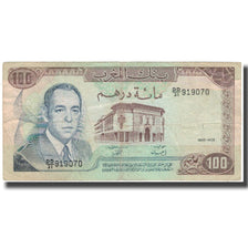 Banconote, Marocco, 100 Dirhams, 1985, KM:59b, MB