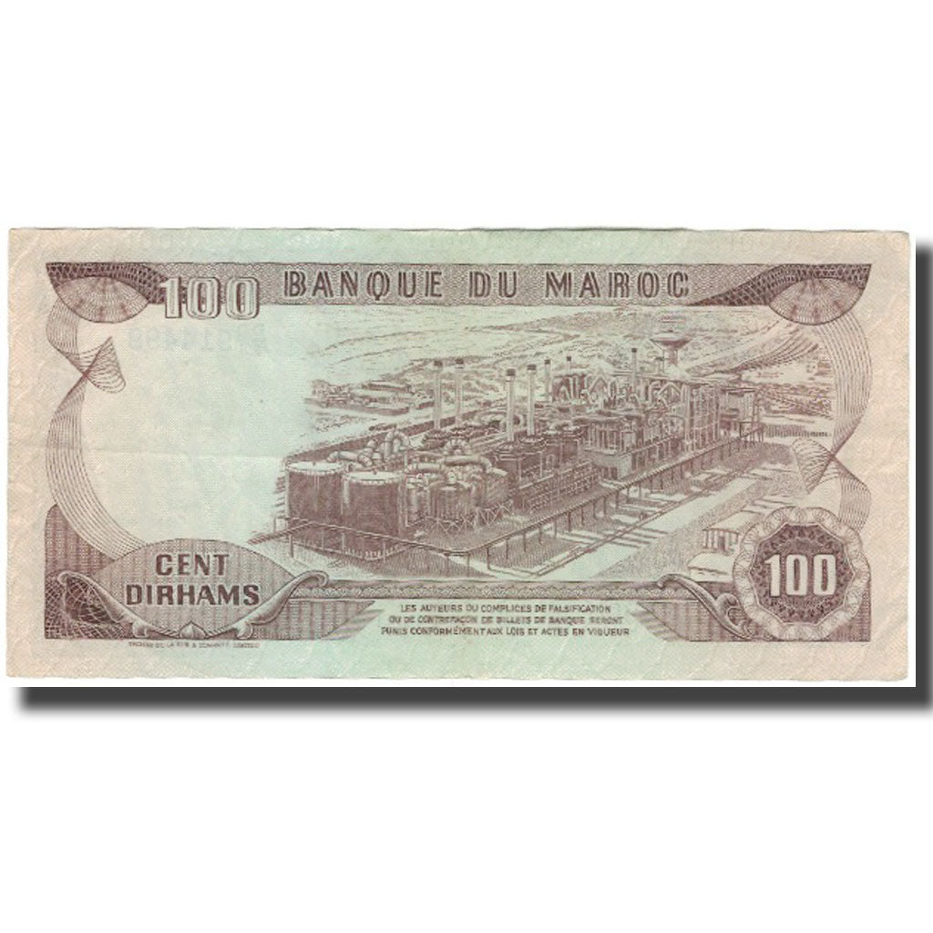 Billet, Maroc, 100 Dirhams, 1985, KM:59b, TTB