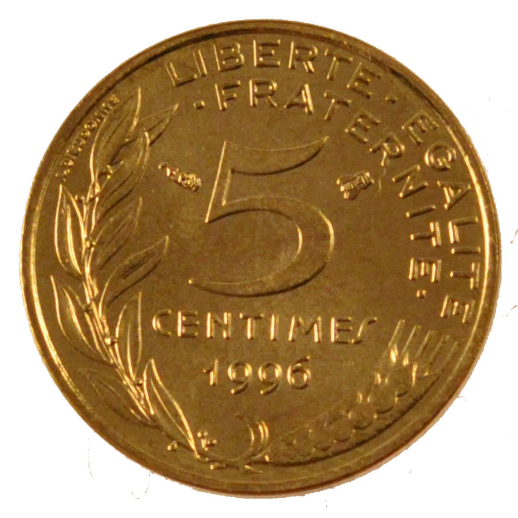 Francia, 5 Centimes, 1996, FDC, Alluminio-bronzo, Gadoury:175