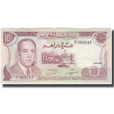 Banknot, Maroko, 10 Dirhams, 1970, KM:57a, AU(55-58)