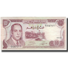 Banknote, Morocco, 10 Dirhams, 1970, KM:57a, AU(55-58)