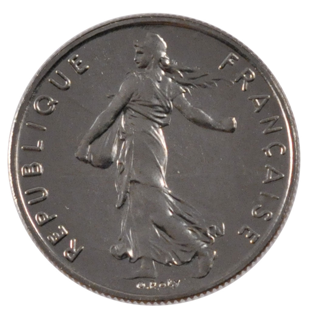 FRANCE, Semeuse, 1/2 Franc, 1996, Paris, KM #931.1, MS(63), Nickel, 19.5,...