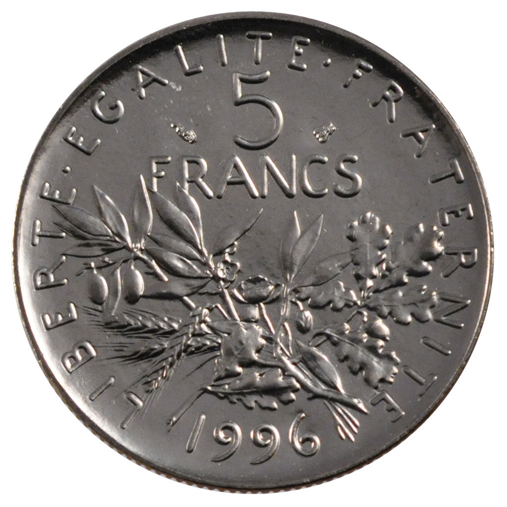 FRANCE, 5 Francs, 1996, MS(63), Cupro-nickel, Gadoury #771, 10.00