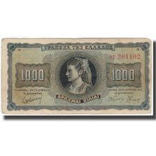 Geldschein, Griechenland, 1000 Drachmai, 1942, KM:118a, SS