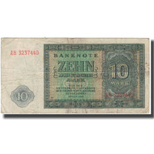 Geldschein, Deutsche Demokratische Republik, 10 Deutsche Mark, 1948, KM:12b