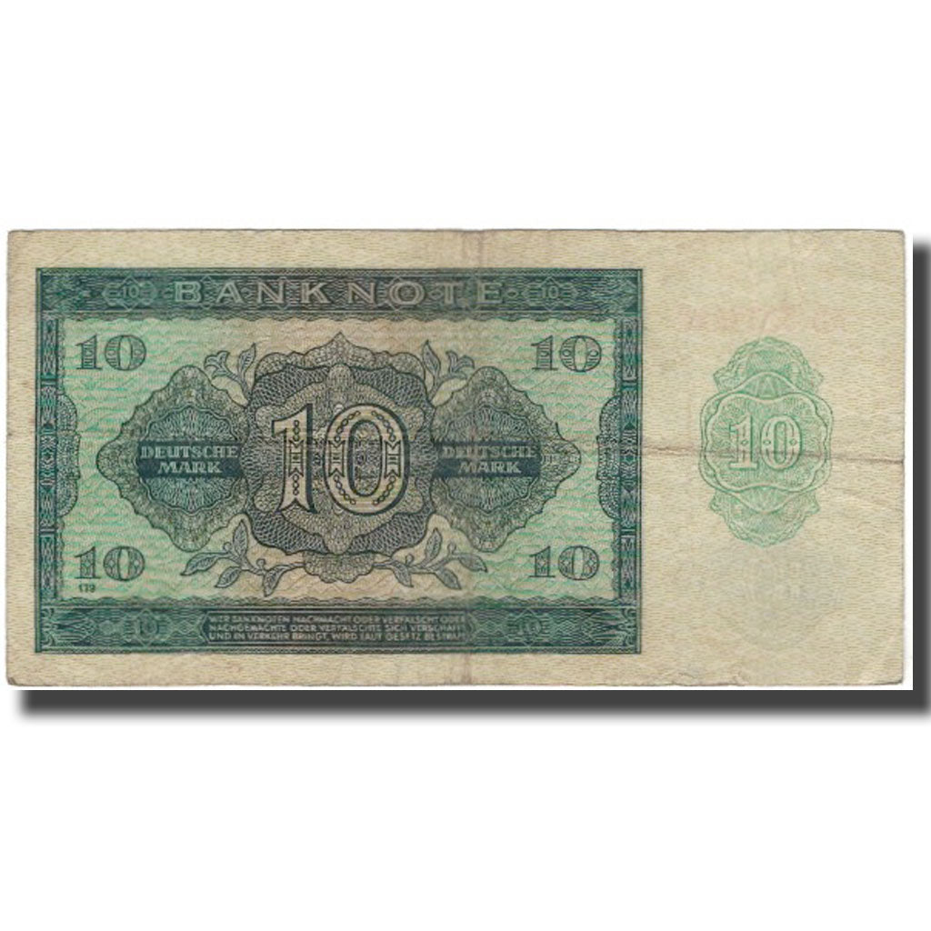 Geldschein, Deutsche Demokratische Republik, 10 Deutsche Mark, 1948, KM:12b