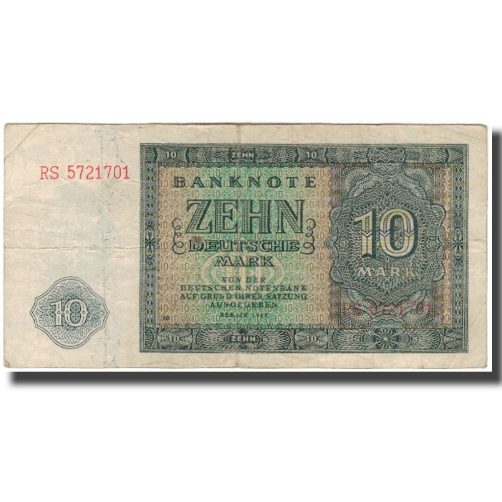 Banconote, Germania - Repubblica Democratica, 10 Deutsche Mark, 1948, KM:12b
