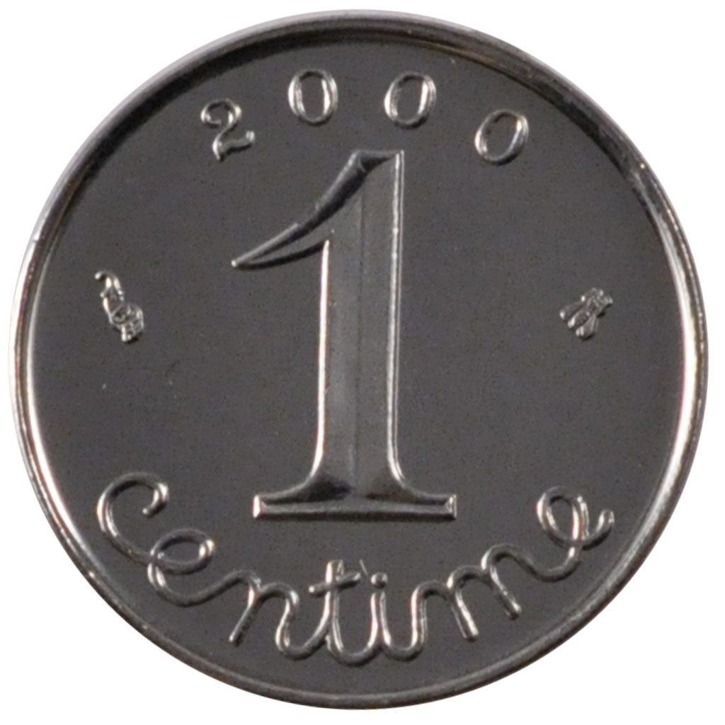 FRANCE, Épi, Centime, 2000, Paris, KM #928, MS(65-70), Stainless Steel, 15, ...