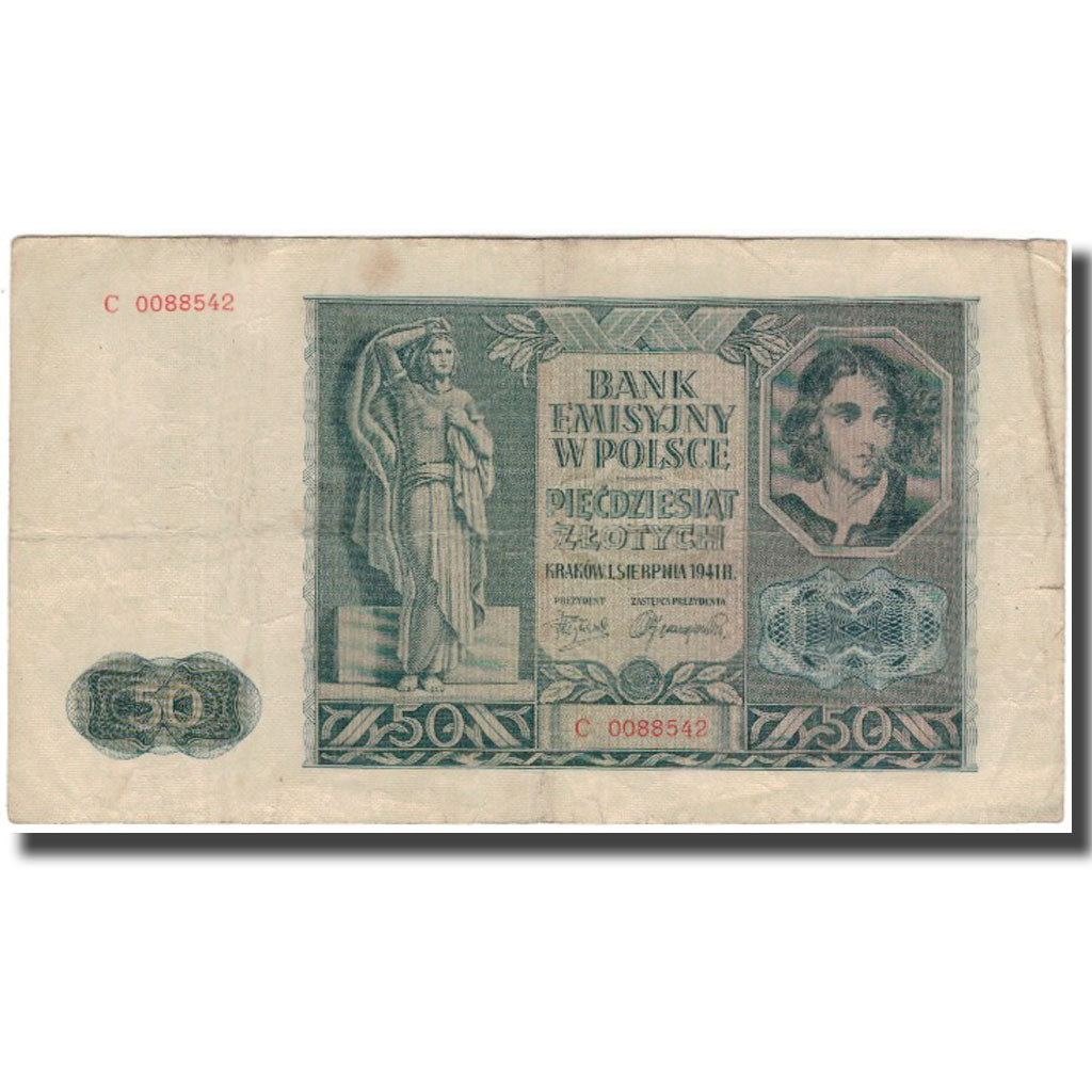 Banknote, Poland, 50 Zlotych, 1941, KM:102, VF(20-25)