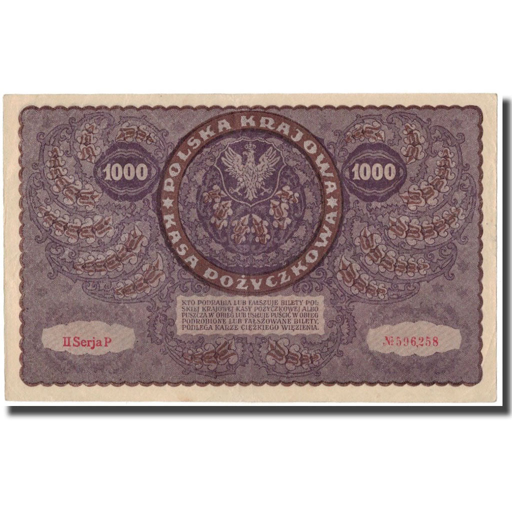 Banknot, Polska, 1000 Marek, 1919, KM:29, EF(40-45)
