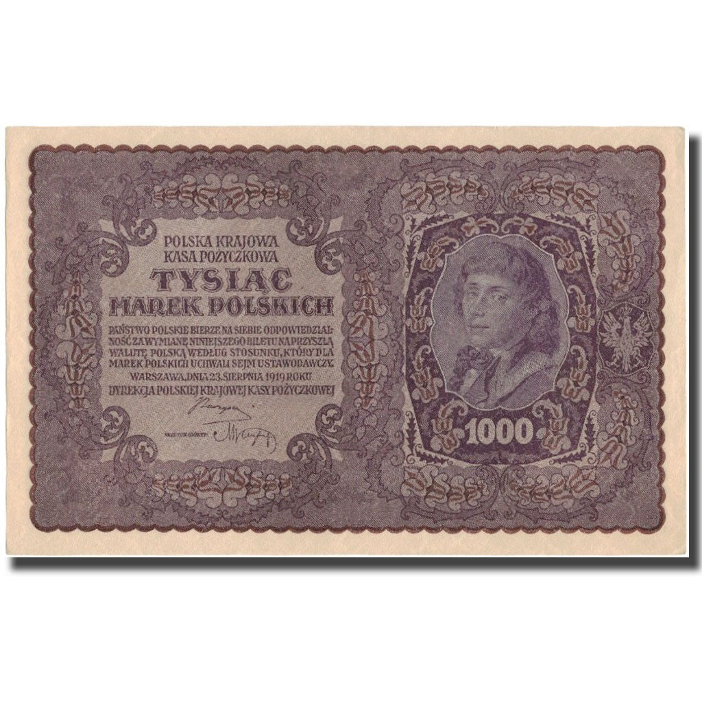 Banconote, Polonia, 1000 Marek, 1919, KM:29, SPL