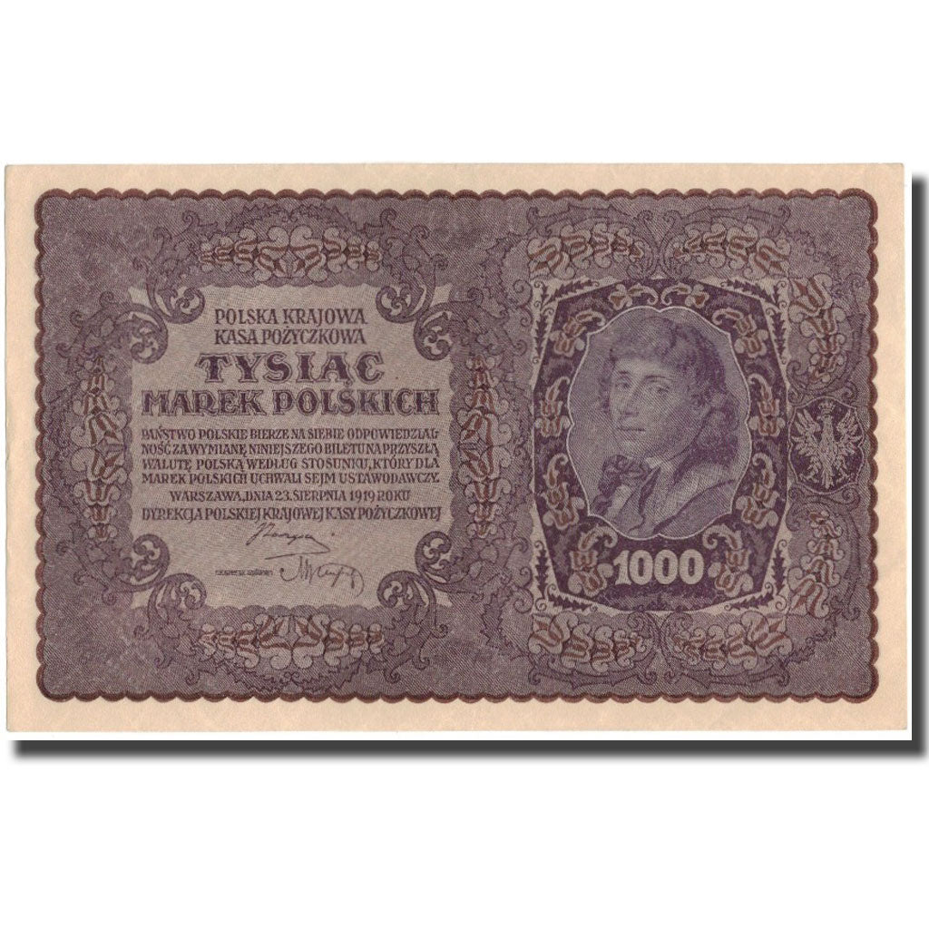 Banknote, Poland, 1000 Marek, 1919, KM:29, AU(55-58)