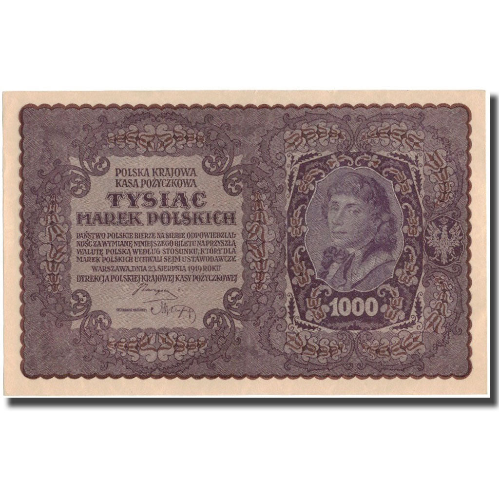 Banknote, Poland, 1000 Marek, 1919, KM:29, UNC(60-62)