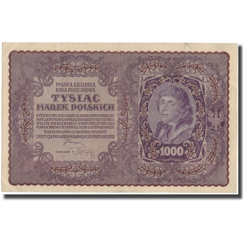 Banknote, Poland, 1000 Marek, 1919, KM:29, AU(50-53)