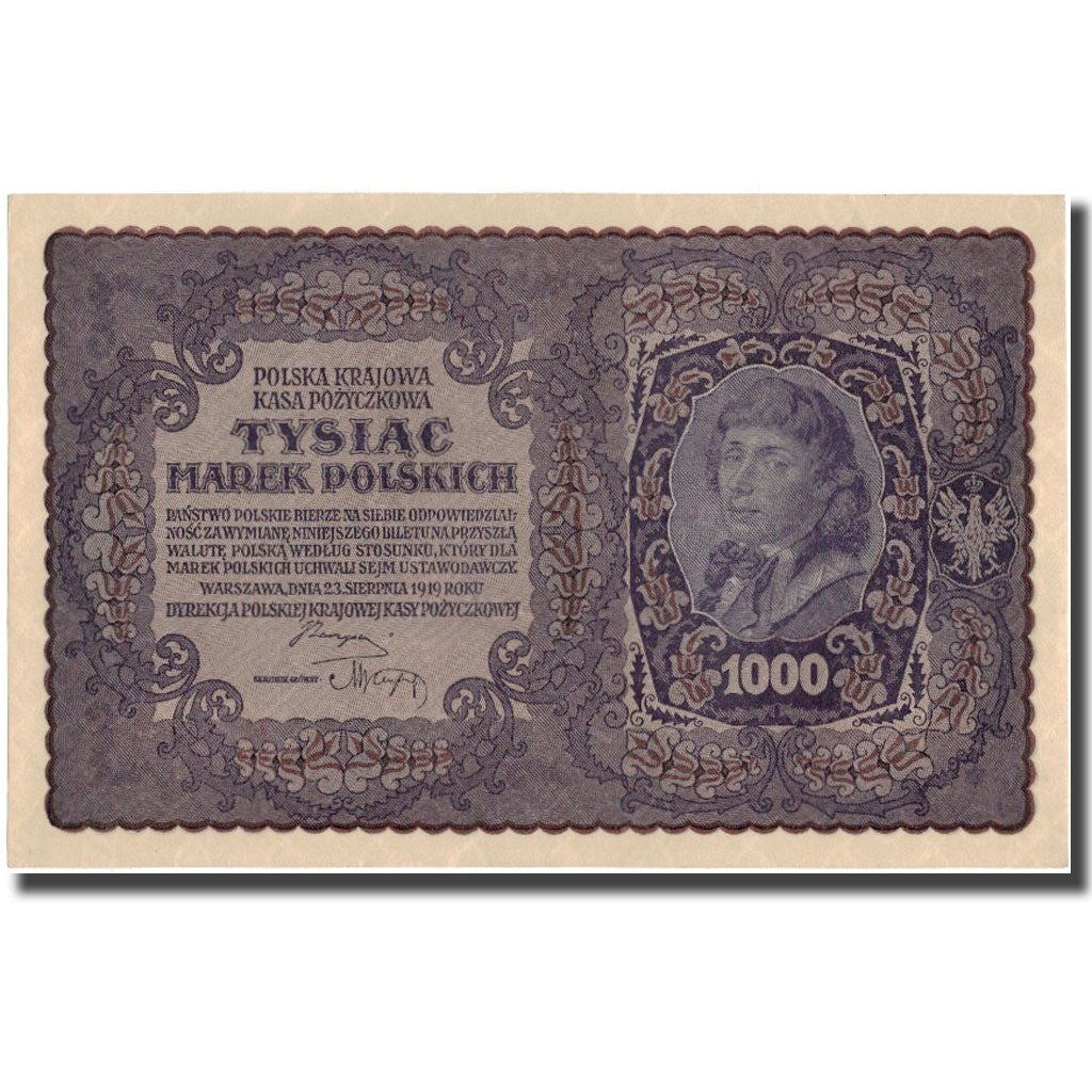 Banknot, Polska, 1000 Marek, 1919, KM:29, UNC(63)