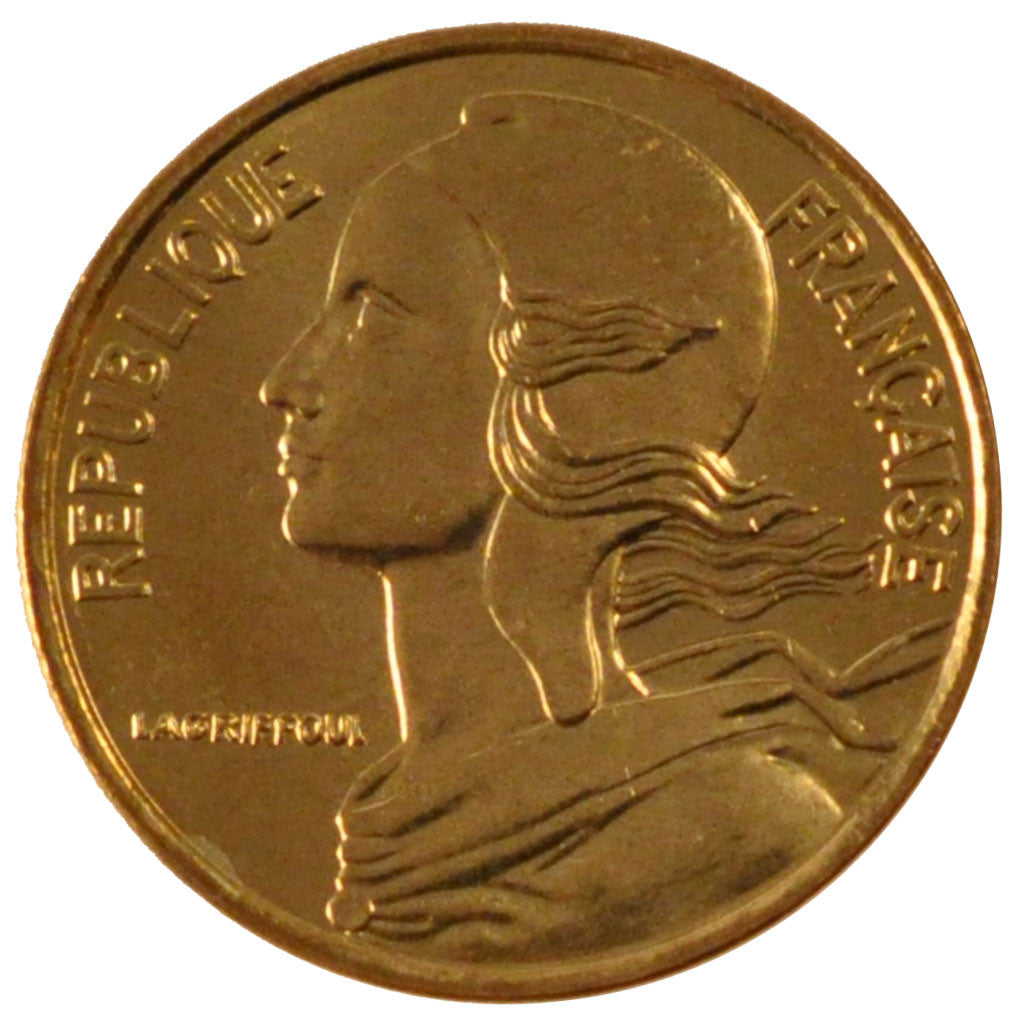 FRANCE, Marianne, 5 Centimes, 1999, Paris, KM #933, MS(65-70), Aluminum-Bronze,.