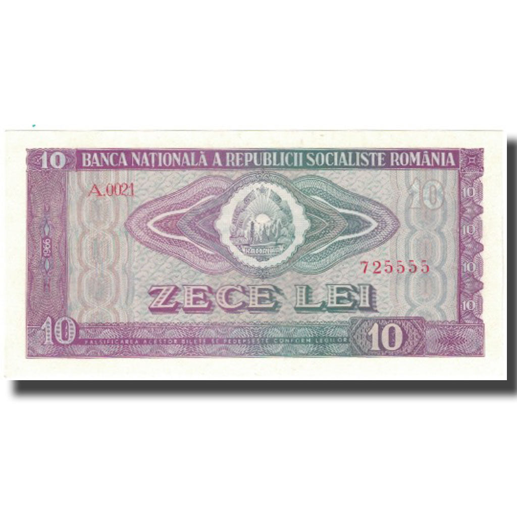 Banknote, Romania, 10 Lei, 1966, KM:94a, UNC(65-70)