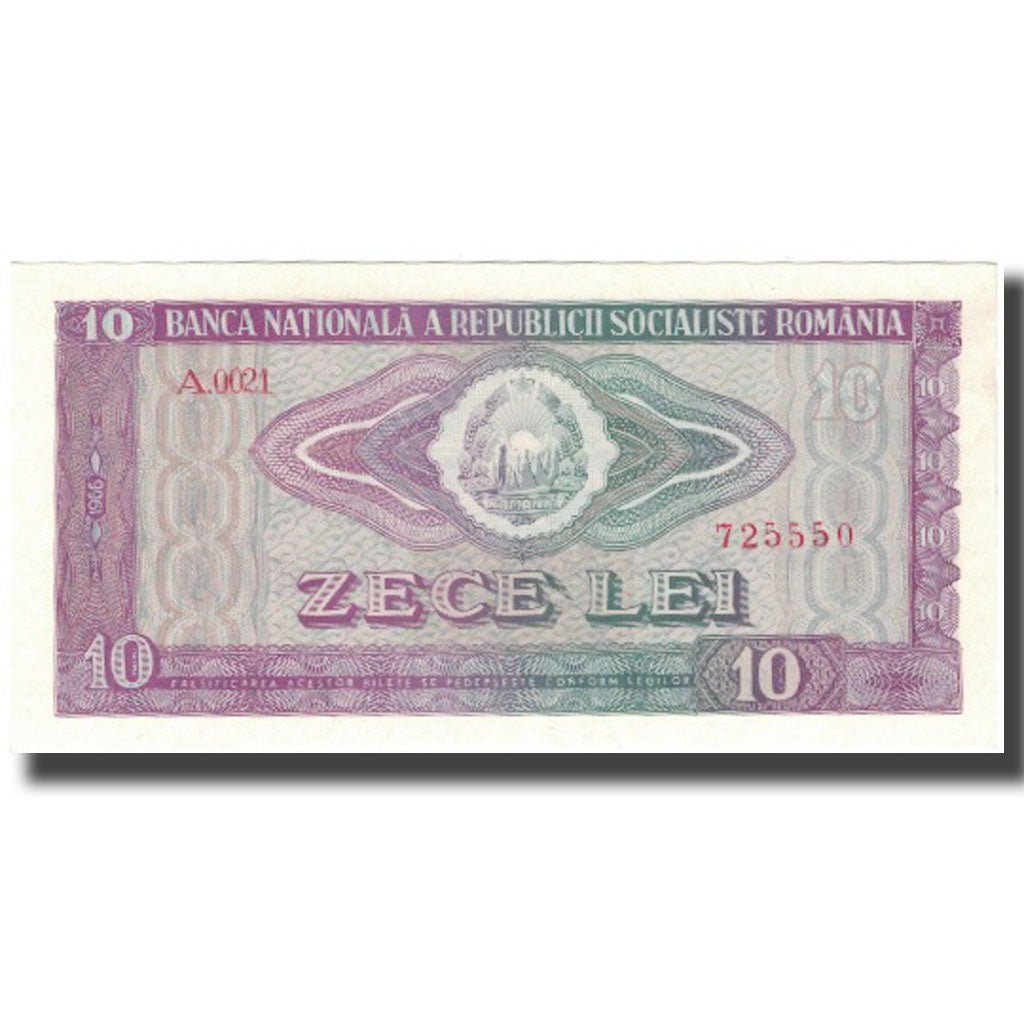 Geldschein, Rumänien, 10 Lei, 1966, KM:94a, UNZ