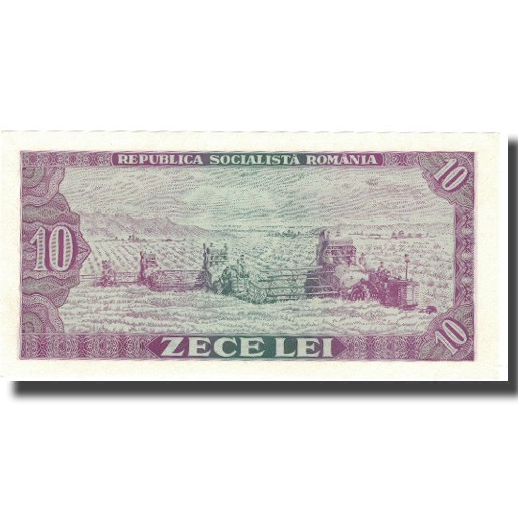 Billet, Roumanie, 10 Lei, 1966, KM:94a, SPL+