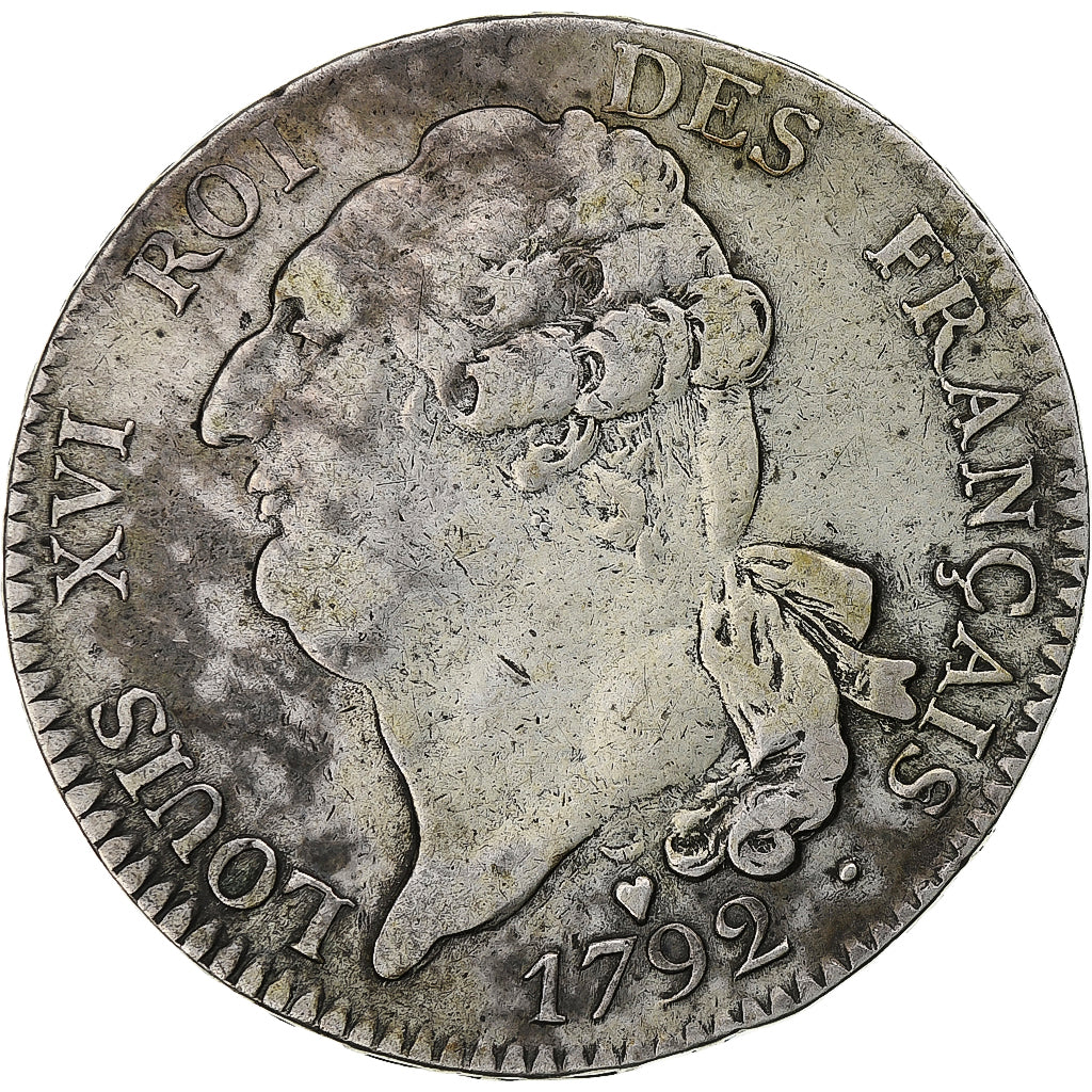 Francia, Louis XVI, Écu de 6 livres Français, 1792 / AN 4, Strasbourg
