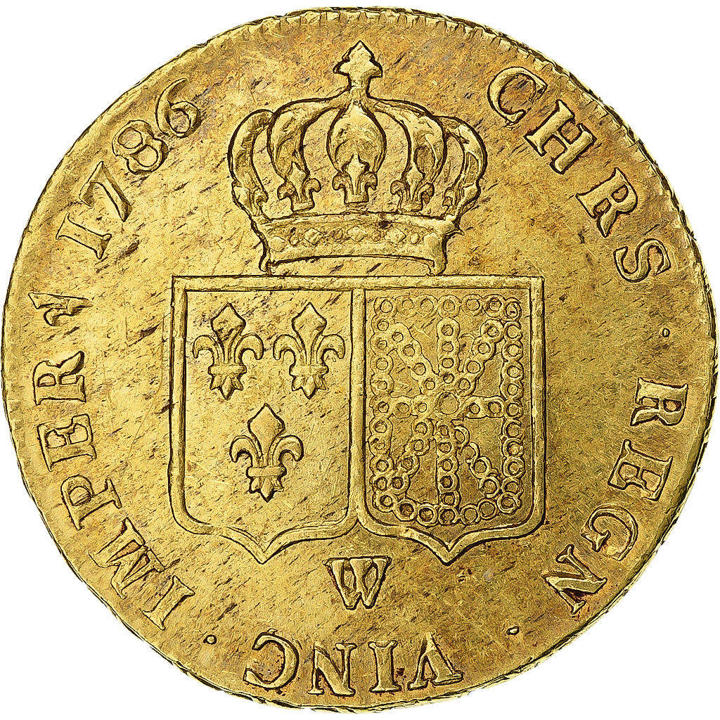 Frankreich, Louis XVI, Double Louis d'or à la tête nue, 1786, Lille, Gold, VZ