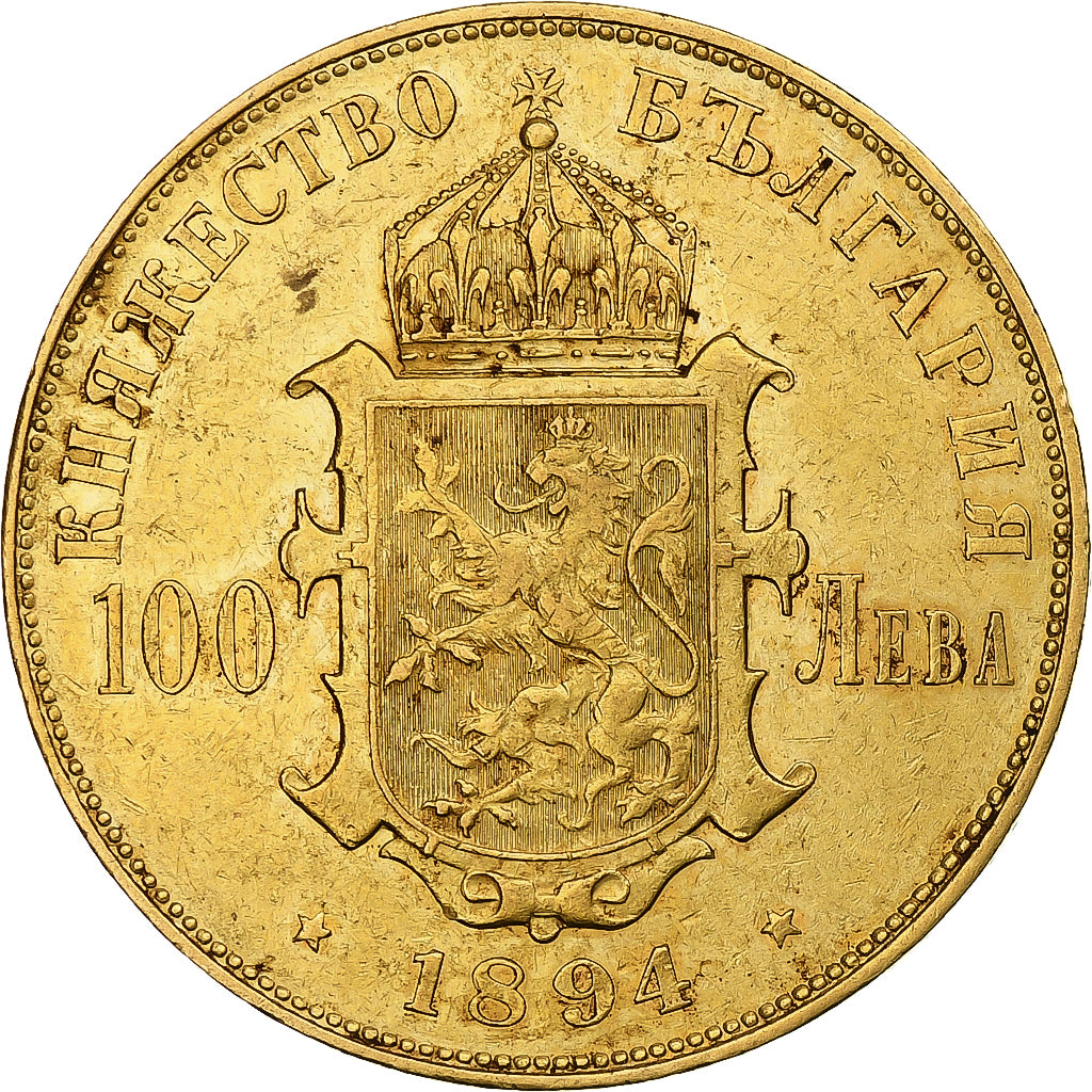 Bulgaria, Ferdinand I, 100 Leva, 1894, Kremnica, Gold, EF(40-45), KM:21