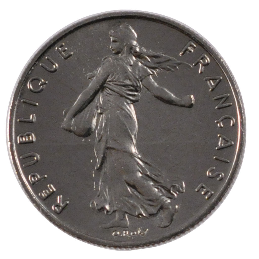 FRANCE, Semeuse, 1/2 Franc, 1997, Paris, KM #931.1, MS(63), Nickel, 19.5,...