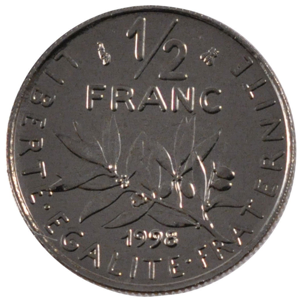 Francia, Semeuse, 1/2 Franc, 1998, FDC, Nichel, Gadoury:429
