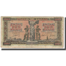 Banknote, Greece, 5000 Drachmai, 1942, KM:119a, F(12-15)